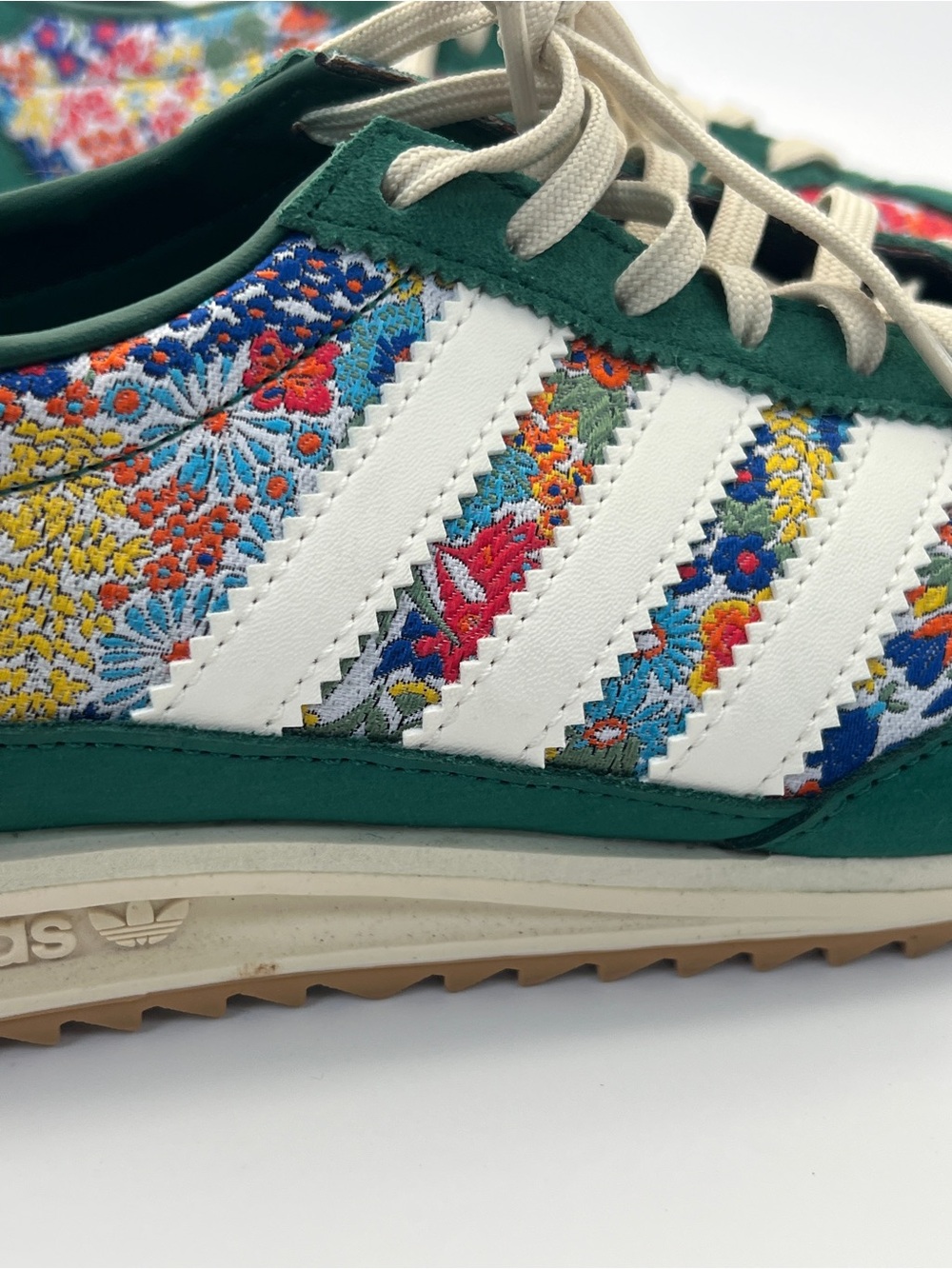 EUC! Adidas x Liberty London SL 72 OG "Collegiate Green" Sneakers Size 9 - Picture 6 of 10